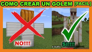 🤖 COMO CREAR un GOLEM de HIERRO en MINECRAFT TODAS LAS VERSIONES 🤖  ⛏️ GUIA MINECRAFT ⛏️ [upl. by Foy535]