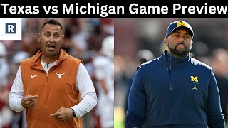 Texas vs Michigan Game Preview  College Football Game Predictions [upl. by Anwahs]