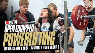 🔴 LIVE Powerlifting  Womens 69kg Group B  World Open Equipped Championships [upl. by Ahseit]