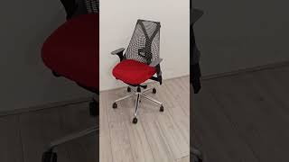 Herman Miller Sayl Operator Chair Ergonomic Fully Adjustable Forward Tilt Lumbar Support Red [upl. by Ondrej]