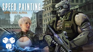 APPLESEED  ALPHA SpeedPainting by Roman Zhizhchenko  Copy improvisation 2016 [upl. by Luas]