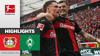 GERMAN CHAMPIONS LEVERKUSEN 🏆⚽️  Bayer 04 Leverkusen  SV Werder Bremen 50  Highlights [upl. by Ifill]