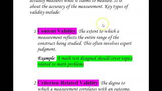 validity and reliability business research methods bbm bba bbs validity and reliability in research [upl. by Ehlke]