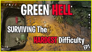 Getting Started on The HARDEST Difficulty Part 1  Green Hell [upl. by Parthena]