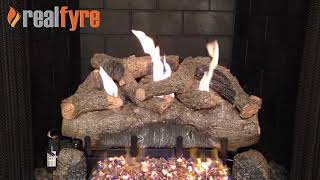 Real Fyre Evening Fyre Vent Free Gas Logs Burn Video  American Gas Works [upl. by Janette]