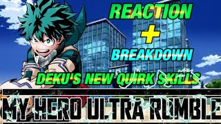 GAMEPLAY OF DEKUS NEW MOVESET IN ULTRA RUMBLE REACTION  BREAKDOWN [upl. by Sylvanus755]