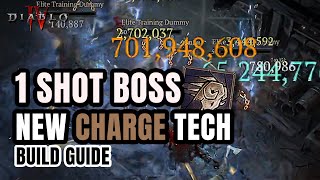 CRAZY NEW CHARGE TECH 1 SHOT ANY BOSS  Barb Build Guide Season 3 Diablo 4 [upl. by Valerio]