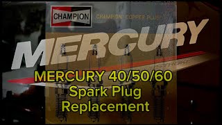 Mercury 40 HP 50 HP amp 60 HP Spark Plug Replacement [upl. by Eadahs461]