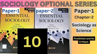 Chapter2 Positivism and its critique Essential sociology by nitin sangwan latest 3rd edition [upl. by Irrek]