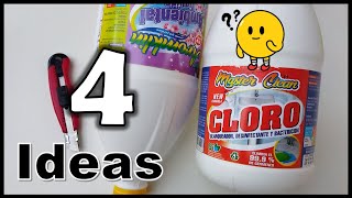 4 IDEAS ÚTILES PARA TU HOGAR  Ideas con galones y botellas plásticas  Crafts with plastic gallons [upl. by Dulcie]