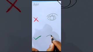 Eye drawing trick  very easy technique eyedrawing [upl. by Loziram]