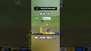 MI vs CSK Will dhoni finish it shorts cricket cricketlover [upl. by Ahsetal]