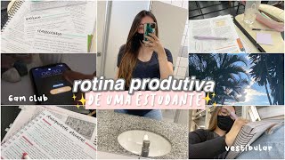 rotina de uma estudante ♡  vestibulares  um dia produtivo [upl. by Yelik]