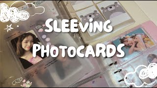 resleeve 50 photocards with me ✿ aespa newjeans illit twice [upl. by Letney]