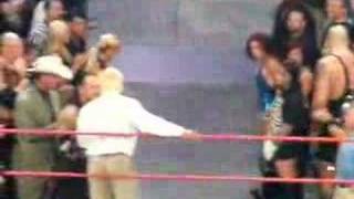 RIC FLAIR FINAL FAREWELL EXIT FROM RING STAGE 33108 [upl. by Llenram]