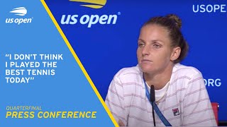 Karolina Pliskova Press Conference  2021 US Open Quarterfinal [upl. by Hueston]