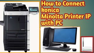 How To Connect Konica Minolta To Network  How do I connect my photocopier machine to my computer [upl. by Nosnah689]