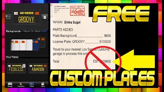 A REALLY EASY WAY TO GET FREE CUSTOM PLATES  GTA ONLINE 150 [upl. by Ysabel720]