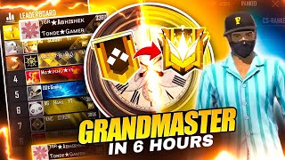 Gold To Grandmaster in just 6 Hours 🤯❤️ WTF  FreeFire Highlights [upl. by Garvin]