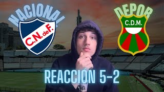 Reacción Nacional vs Deportivo Maldonado  ManuWurth [upl. by Arraet409]