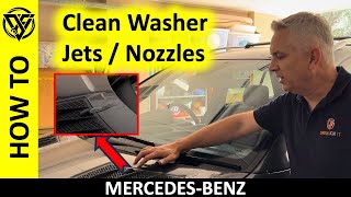 Mercedes Windscreen Washer Jet Not Working  How to Fix for Free [upl. by Euqirrne]