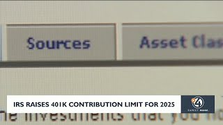 IRS raises 401k contribution limit for 2025 [upl. by Aicele]