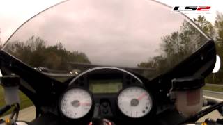 LS2 Helmets Test ZZR1400 ZX14 vs Honda CBR 1000 vs Aprilia RSV4R 300 kmh Autobahn acceleration race [upl. by Gervais]