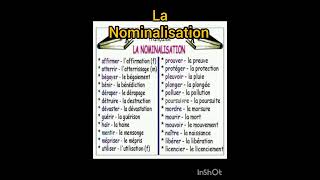 Transformation des verbes au noms  cest la Nominalisation 1am [upl. by Leunad]