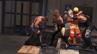 WWE 2K24  The Undertaker vs Hulk Hogan vs Christian vs RVD  Backstage Brawl [upl. by Nnov]