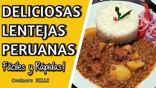 Cómo Hacer LENTEJAS PERUANAS 🇵🇪  GUISO de LENTEJAS  RECETA de CASA 👶 🏡 [upl. by Ibur]