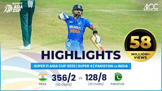 Super11 Asia Cup 2023  Super 4  Pakistan vs India  Full Match Highlights [upl. by Tinya504]