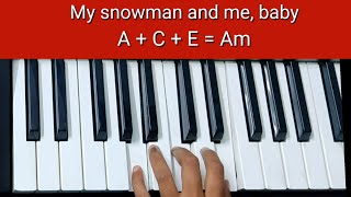 Snowman Tutorial ChordsMelody  Sia  Keyboard [upl. by Schulman]