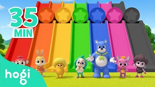 Learn Colors with Slide and More｜Compilation｜Colors for Kids｜Pinkfong amp Hogi Nursery Rhymes [upl. by Aicilet557]