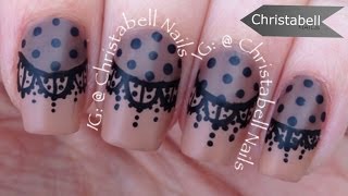 ChristabellNails Lace Nail Art Tutorial [upl. by Ylurt]