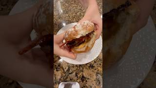 Maple Bacon Smash burger shorts food viralvideo delicious yummy fyp cooking chef [upl. by Seravart178]