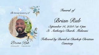 Funeral Service of Brian Rub  4 pm  September 14  St Anthonys Church [upl. by Ojela836]