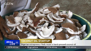 Nigerian entrepreneur finds muse in handpressed coconut oil [upl. by Esoranna]