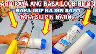 WHATS INSIDE OF THIS WATER FILTER CARTRIDGE   TAGALOG [upl. by Ranique717]