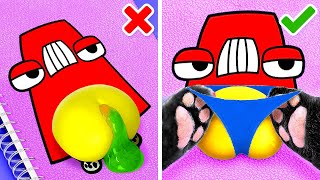 Trata bien al alfabeto Lore 😡 Los mejores trucos y diys de Squishy [upl. by Goles824]