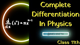 Differentiation In Physics  Differentiation Class 11 Physics  Class 11 Differentiation Physics [upl. by Rorie]