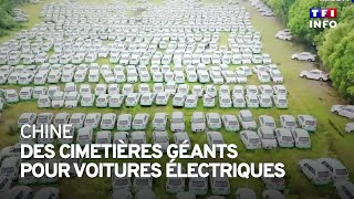 En Chine les cimetières géants de voitures électriques se multiplient [upl. by Nerrad636]