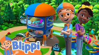 Blippi amp Meekahs Ultimate Bouncy House Bonanza  Blippi amp Meekah Challenges and Games for Kids [upl. by Audrey]