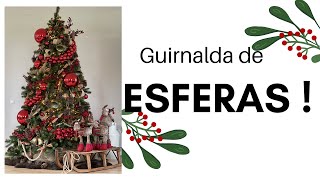 🎄COMO HACER UNA GUIRNALDA DE ESFERAS 🎄 [upl. by Sylas]