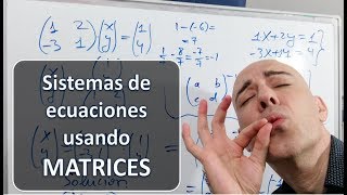 SISTEMA DE ECUACIONES CON MATRICES 2X2 Método matricial ecuaciones lineales [upl. by Koehler]