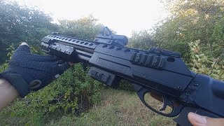 Airsoft POV Shotgun Spring M47 Stinger [upl. by Olyhs]