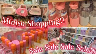 Miniso store tour  huge haul Miniso complete tour Miniso Shopping Sale Latest Sale 2024 [upl. by Atinra]