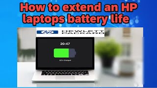 How to extend an HP laptop battery life [upl. by Onilatac]