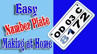 Easy number plate making at home [upl. by Anitnoc]