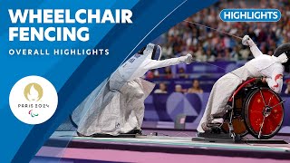 Wheelchair Fencing Highlights  Paris 2024 Paralympic Games ❤️💙💚 [upl. by Irap]