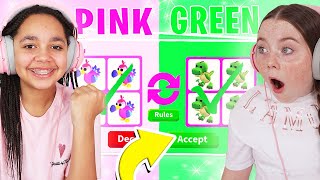 ONE Colour TRADING CHALLENGE With My BEST FRIEND In Adopt Me Roblox [upl. by Lyram]